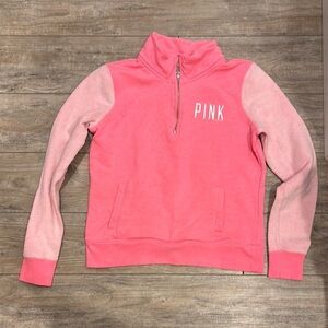 Pink Quarter-Zip Pullover